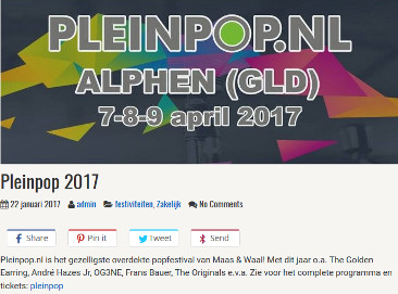 Golden Earring show ad April 07, 2017 Pleinpop - Alphen a/d Maas